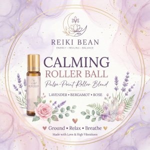 Reiki Bean Calming Roller Ball — Lavender, Bergamot & Rose pulse-point blend